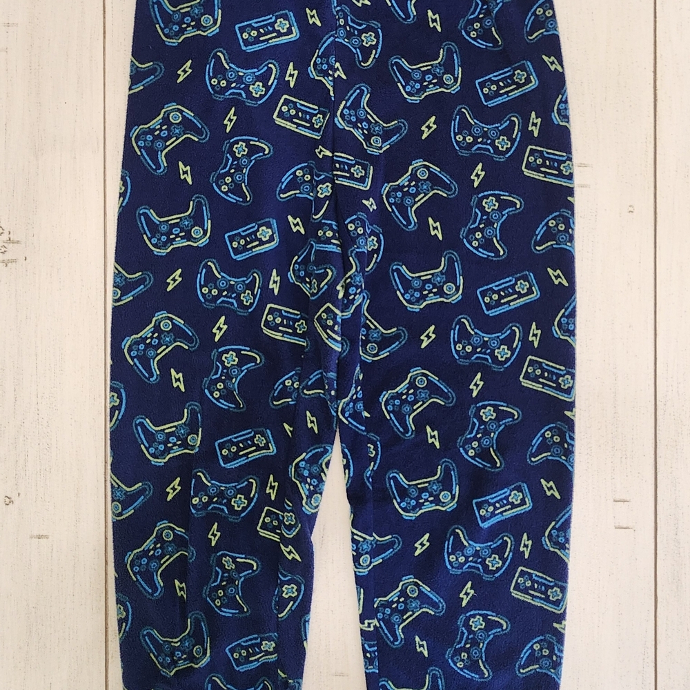 Fun Gaming Print Kids Pajama Bottoms in Navy